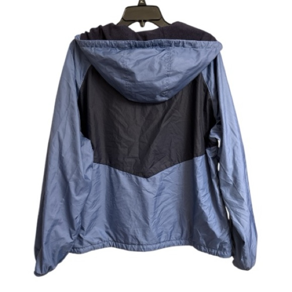 Columbia Fleece Lined Hooded Windbreaker Jacket Blue Navy Women’s XXL - Picture 9 of 11